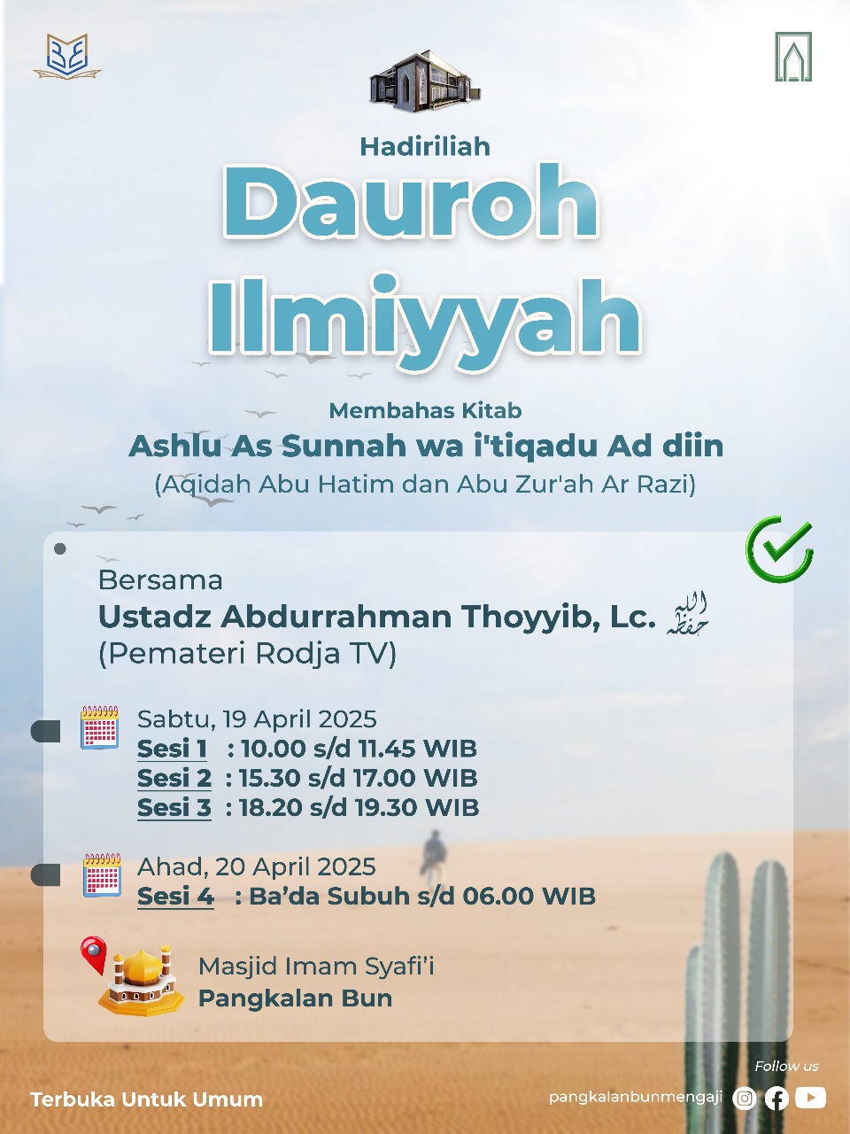 Dauroh Ustadz Abdurrahman Thoyyib, Lc.